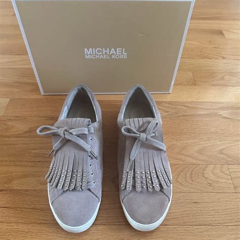 michael kors keaton suede kiltie|Michael Kors Keaton Kiltie Sneaker Suede Cement Size 8.5.